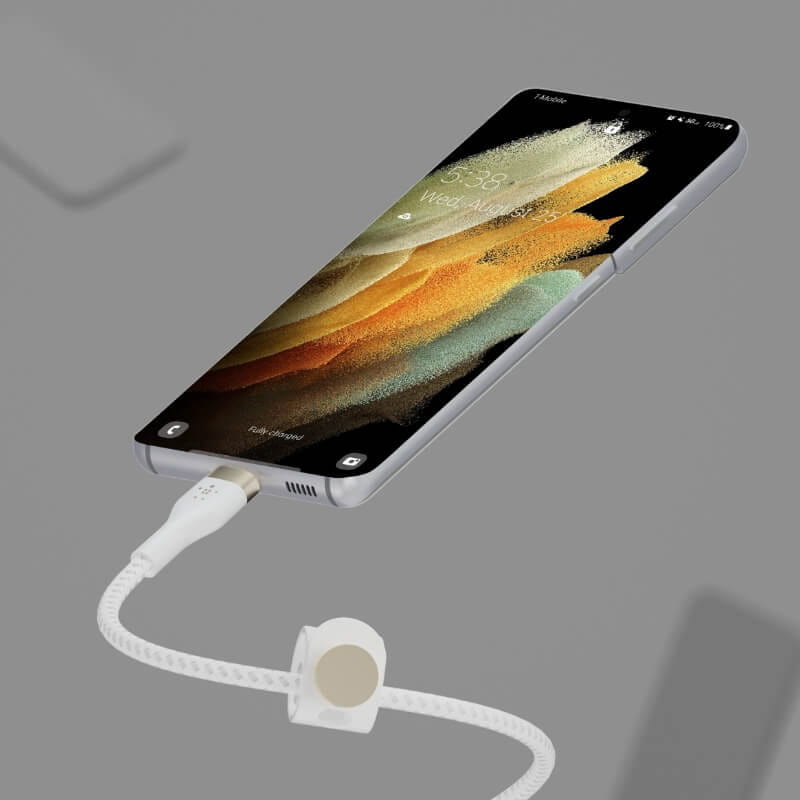 Kabel Belkin Boost Charge Pro Flex Braided USB-C für USB-C 1m, Weiß