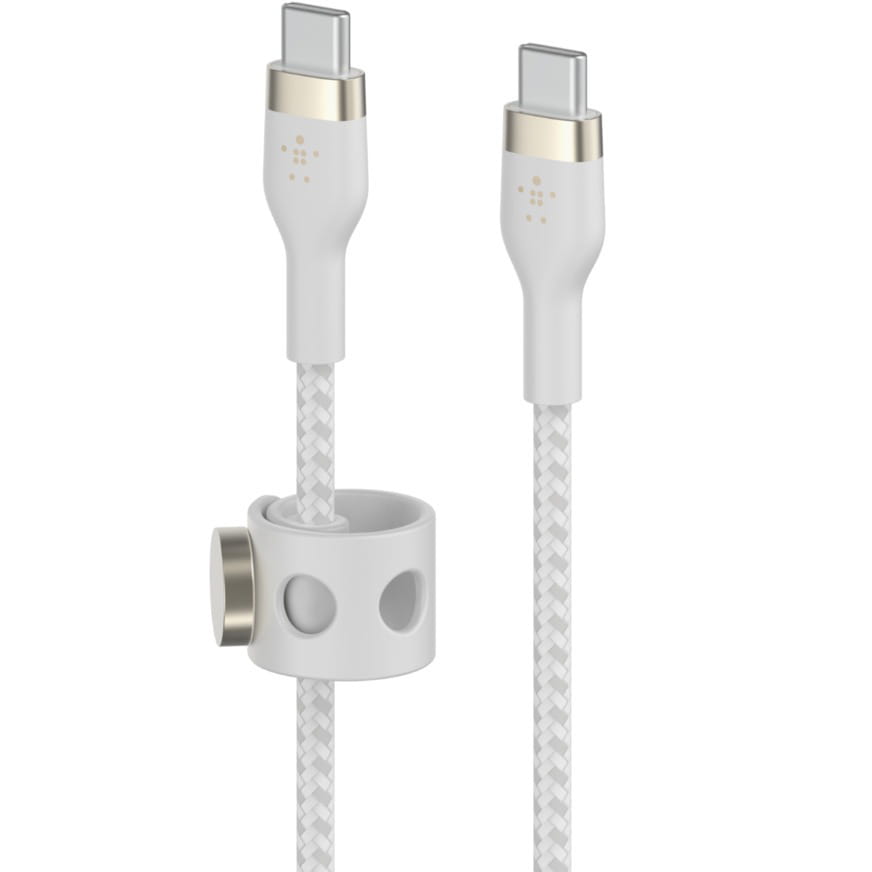 Kabel Belkin Boost Charge Pro Flex Braided USB-C für USB-C 1m, Weiß