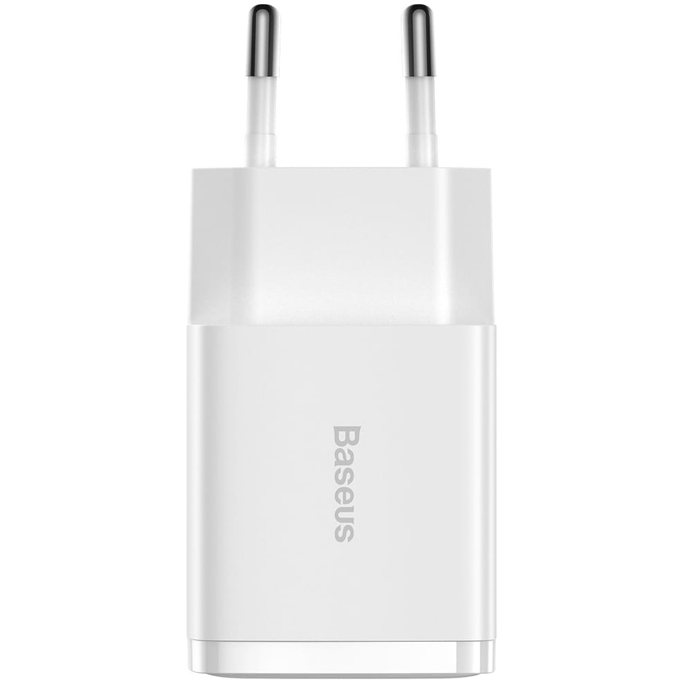 Wandladegerät Baseus Compact 2x USB-A 10,5 W, Weiß