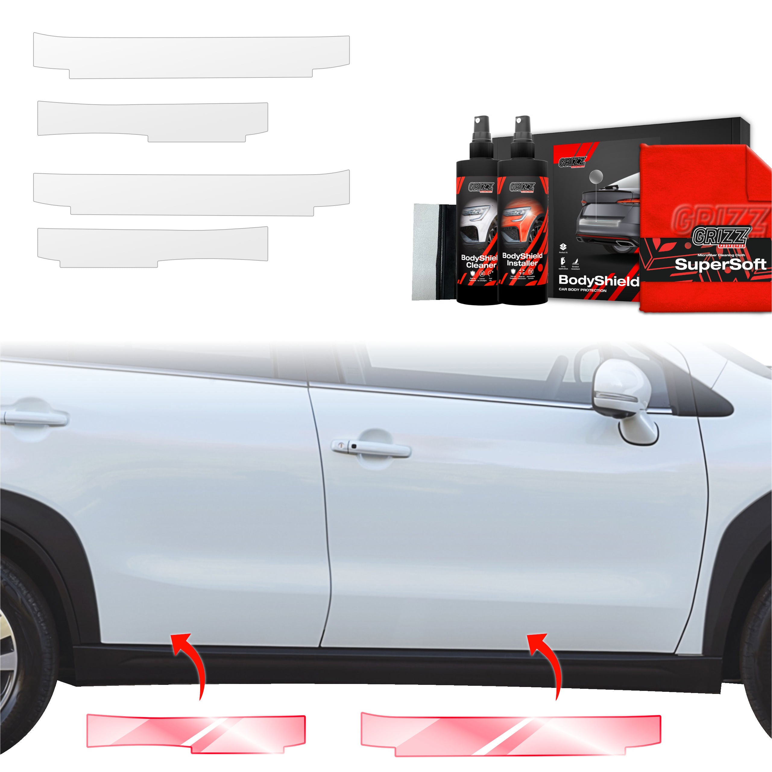 4in1 Schutzfolie Grizz Protector für Schweller - Suzuki S-Cross (2021-2026)
