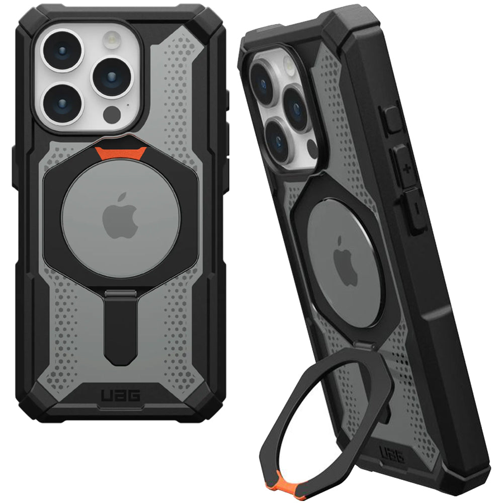 Schutzhülle für iPhone 15 Pro, Urban Armor Gear Plasma XTE Pro magnetic, kickstand, Schwarz