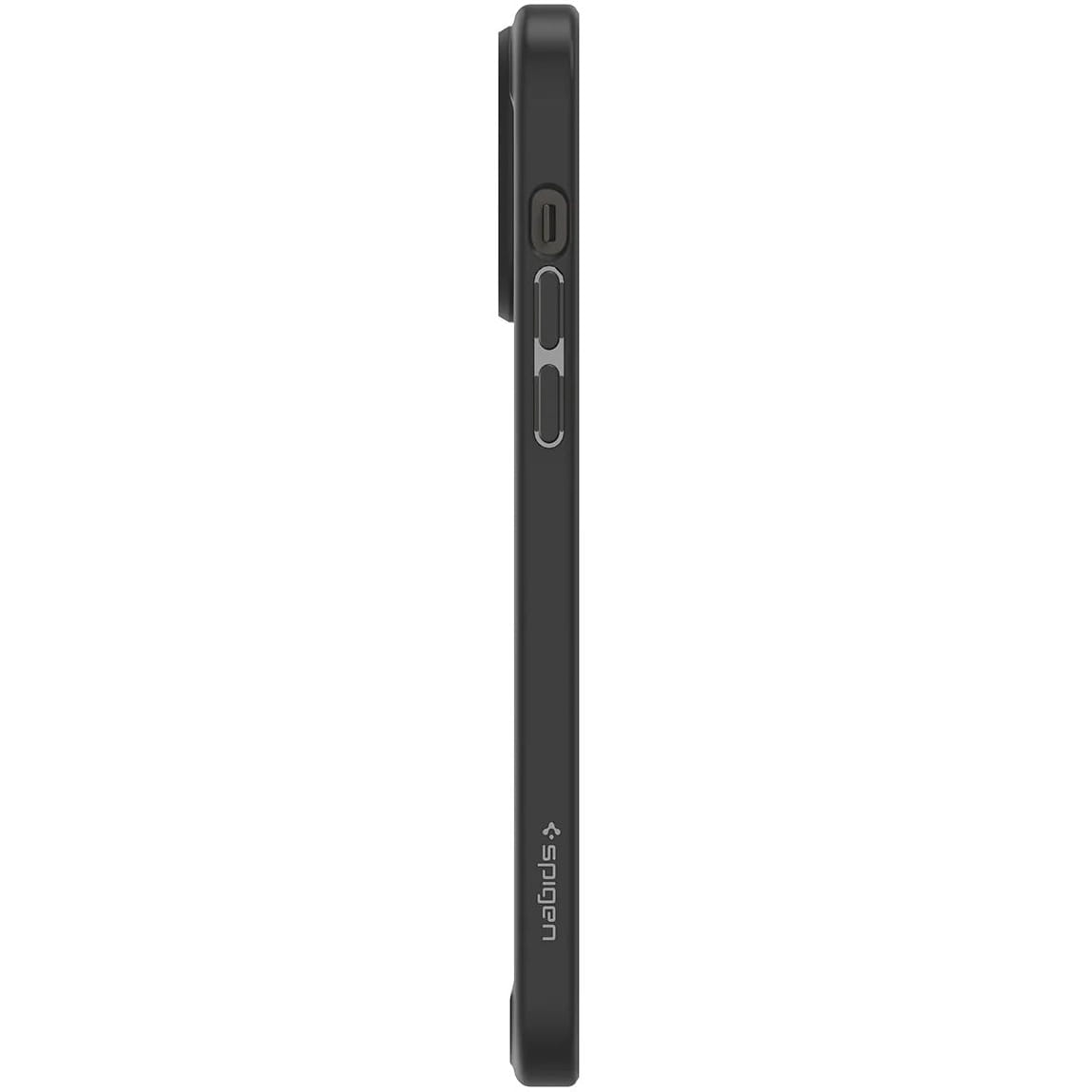 Schutzhülle Spigen Ultra Hybrid für iPhone 14 Pro Max, Transparent-Matt mit schwarzem Rand