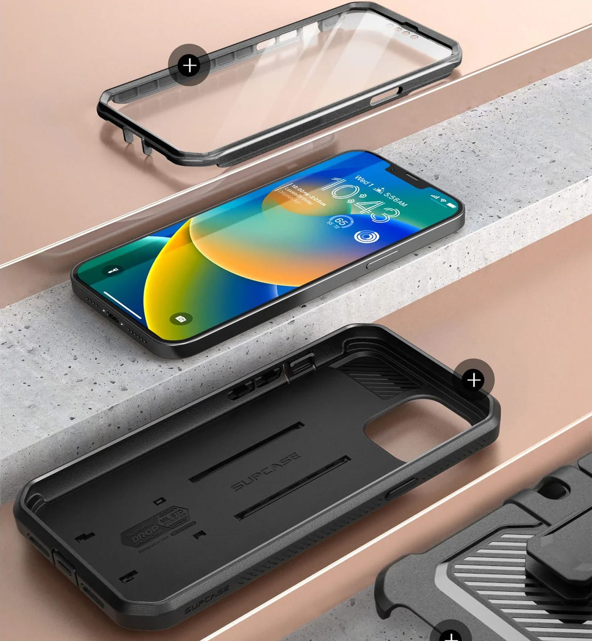 Schutzhülle Supcase UB Pro SP für iPhone 14 / 13, Schwarz