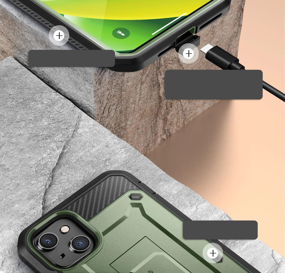 Schutzhülle Supcase UB Pro SP für iPhone 14 / 13, Grün