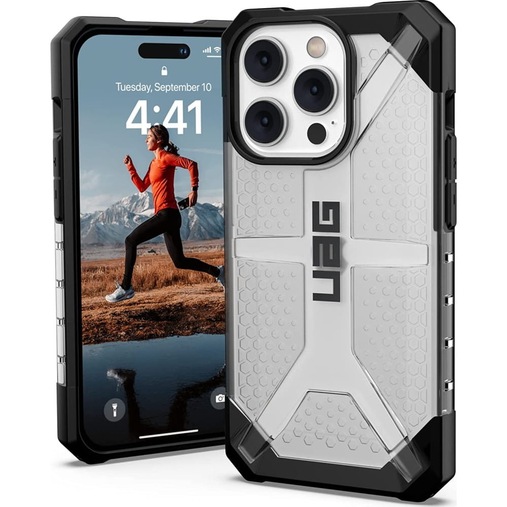 Schutzhülle Urban Armor Gear Plasma für iPhone 14 Pro, Transparent