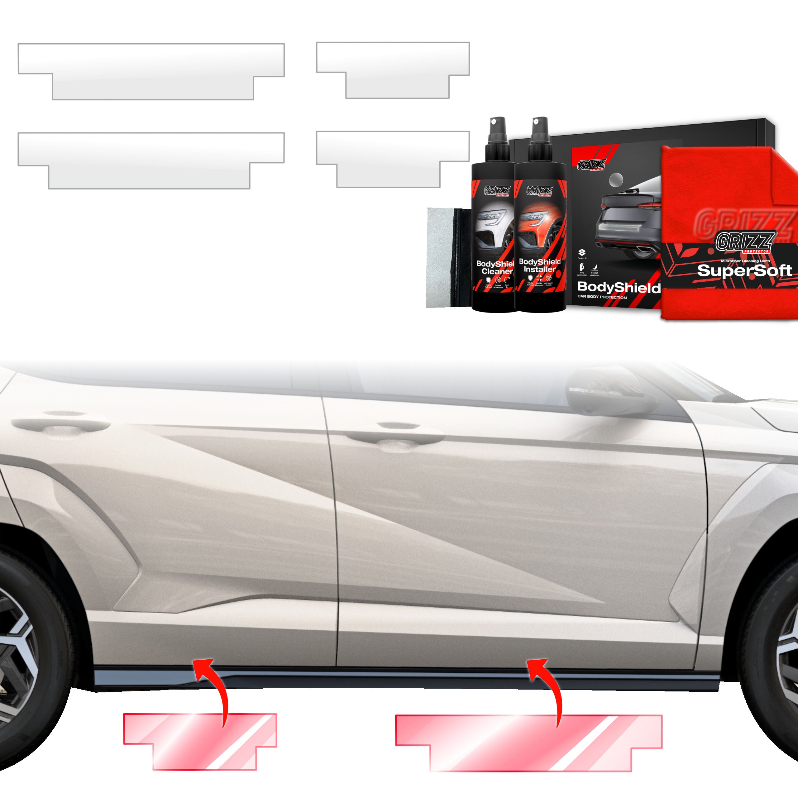 4in1 Schutzfolie Grizz Protector für Schweller - Hyundai Kona N-Line (2023-2026)