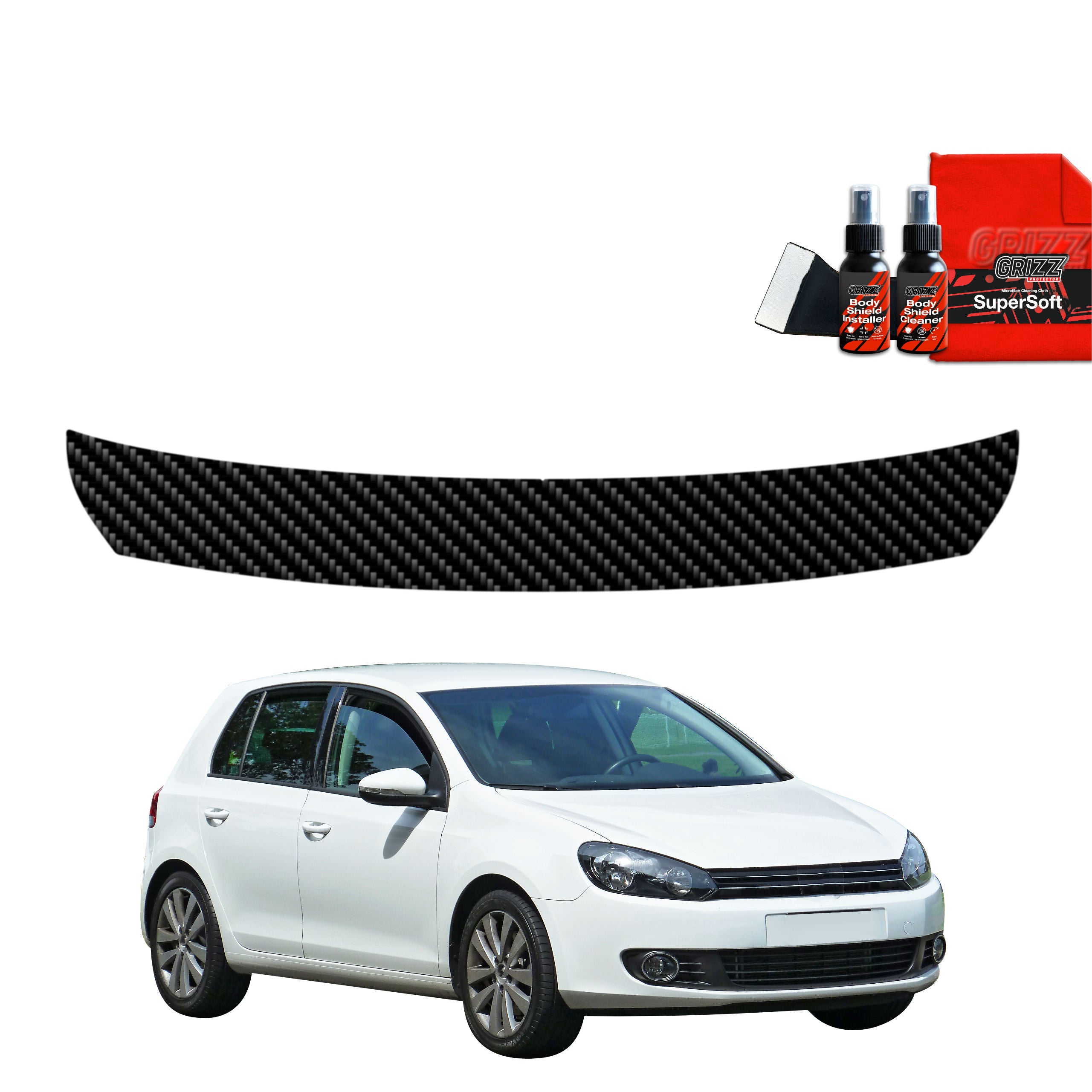 Kohlenstoff Schutzfolie Grizz Protector für Ladekante - Volkswagen Golf 6 Hatchback 5D (2008-2013)