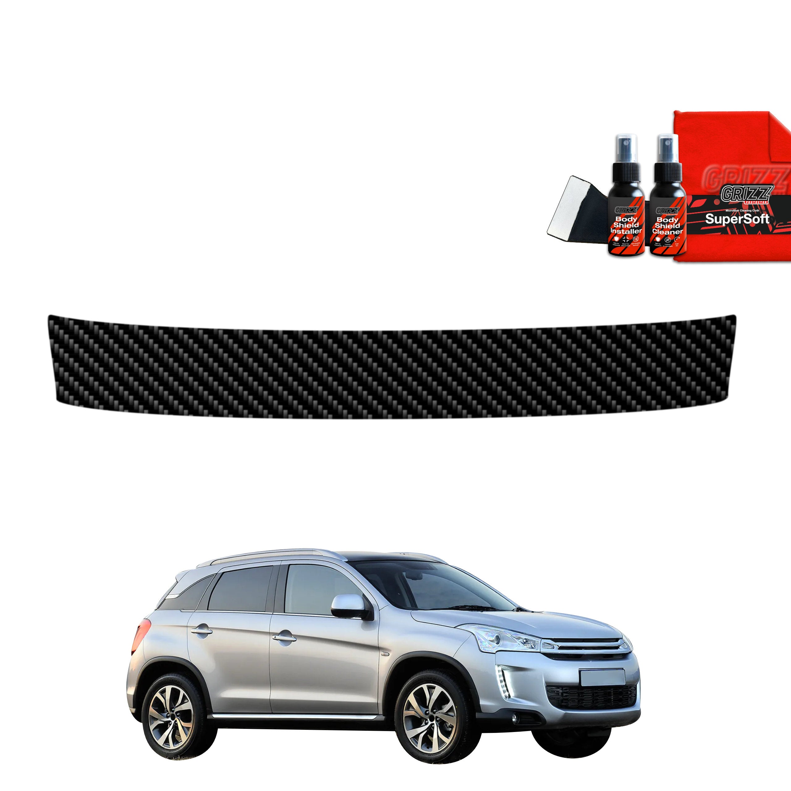 Kohlenstoff Schutzfolie Grizz Protector für Ladekante - Citroen C4 Aircross (2012-2017)