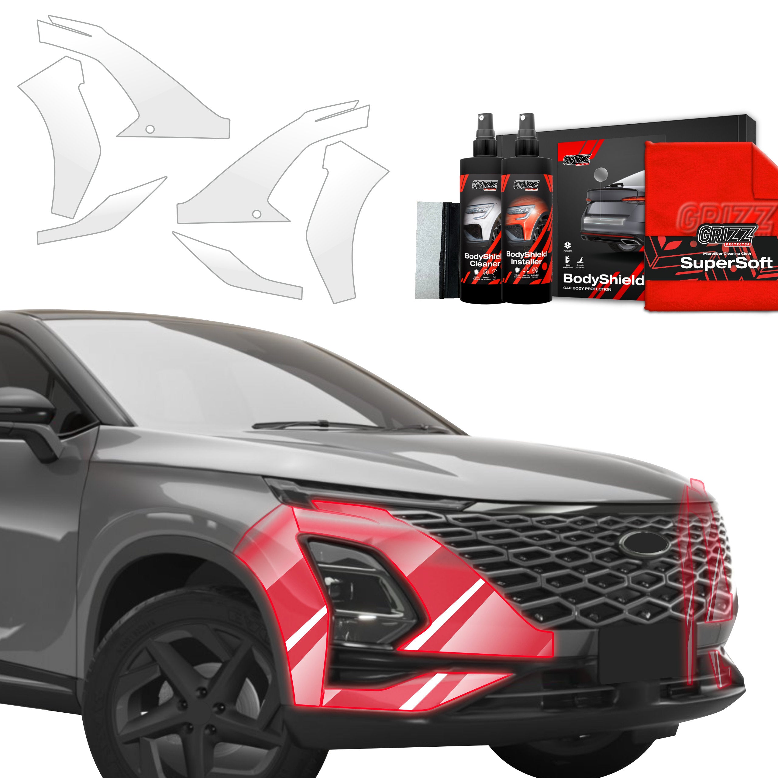 6in1 Schutzfolie Grizz Protector für Stoßstange - OMODA 5 Facelift (2024-2026)