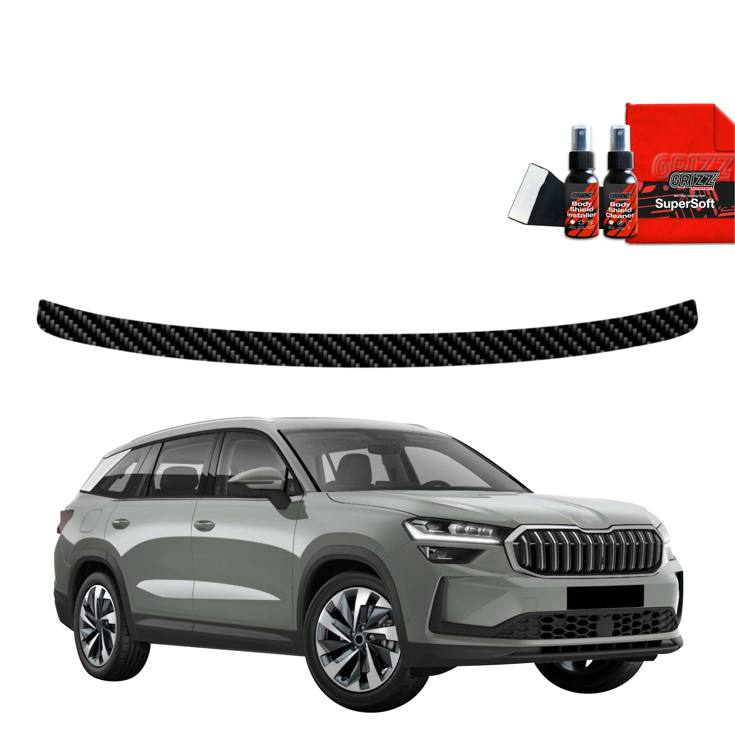 Kohlenstoff Schutzfolie Grizz Protector für Ladekante - Skoda Kodiaq 2 (2024-2026)