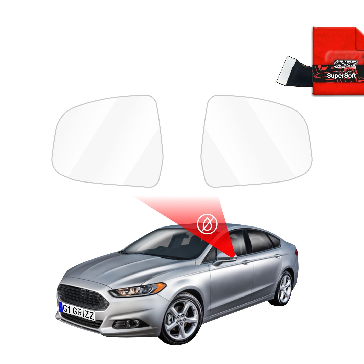 Regenschutzfolie Grizz Protector für Außenspiegel - Ford Mondeo Mk4 (2010-2014)