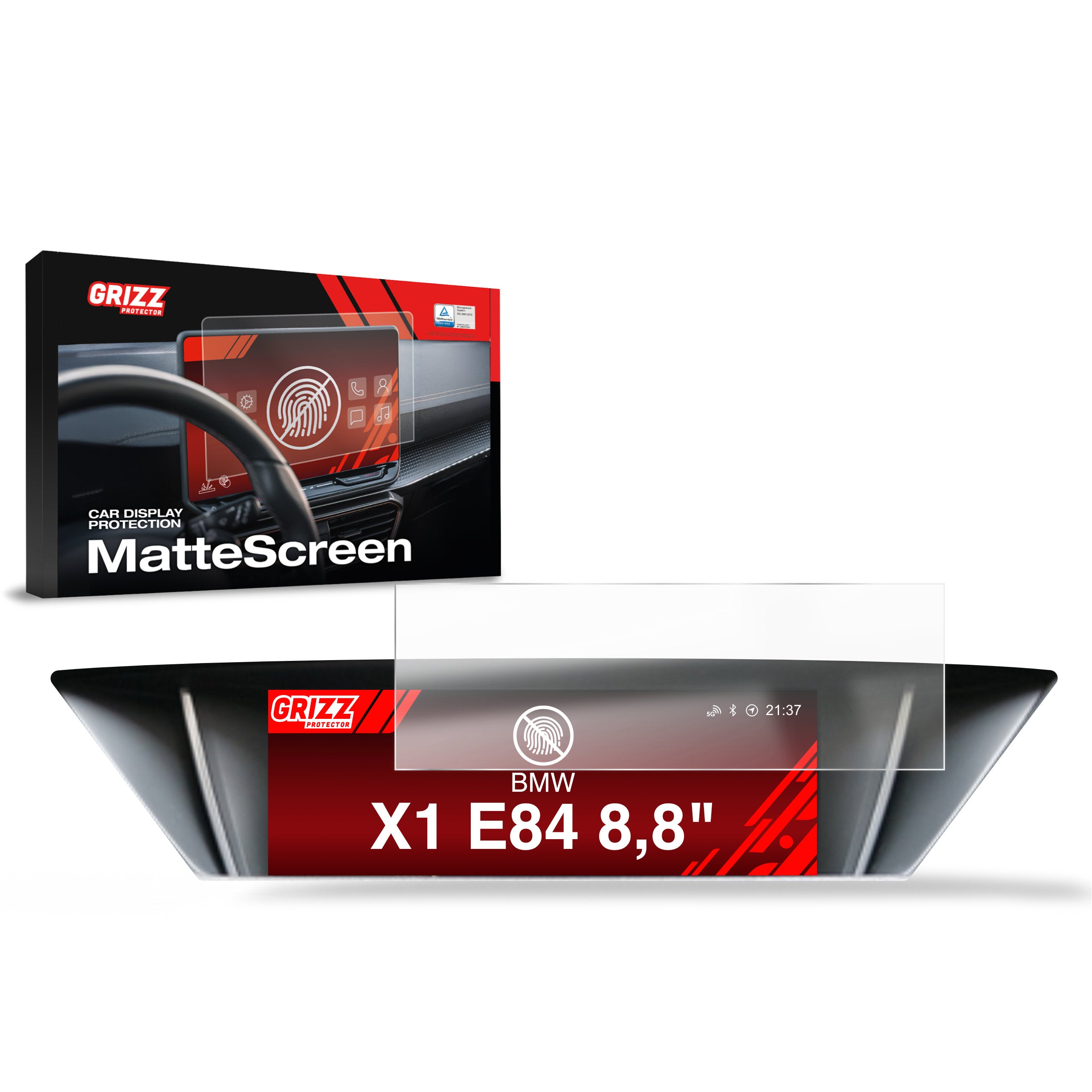 Matte Autodisplayfolie für BMW X1 E84 8,8" (2013-2015), Grizz Protector