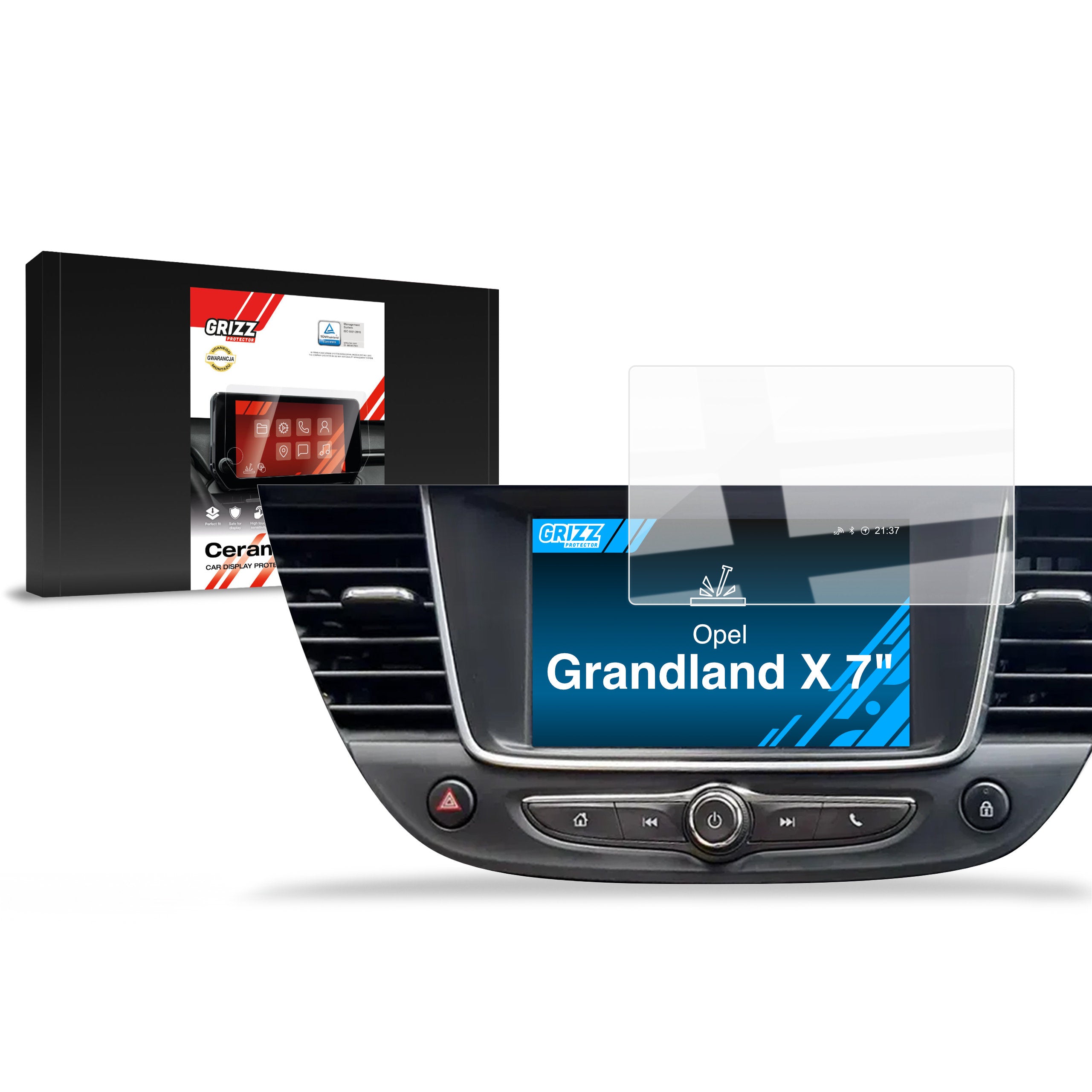 Keramische Autodisplayfolie für Opel Grandland X (2017-2021), Grizz Protector