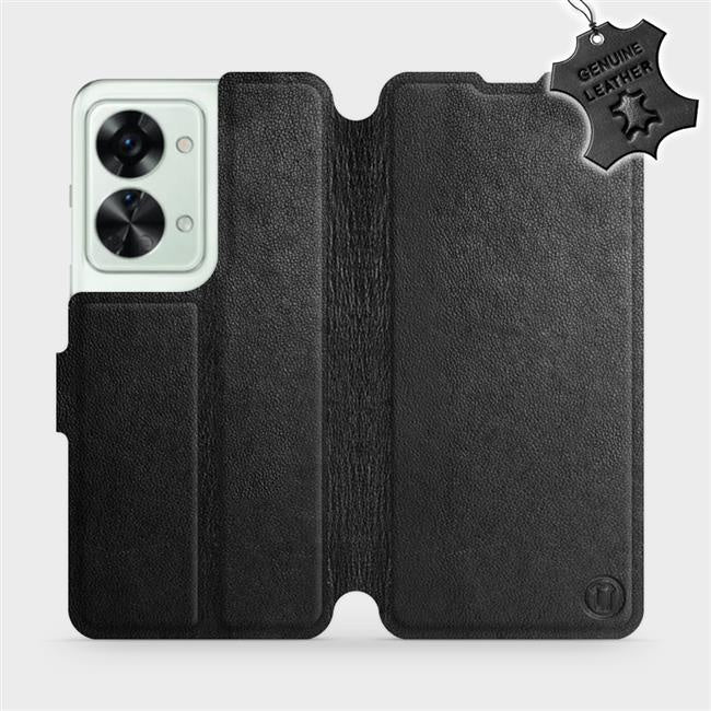 Echtleder Handyhülle für OnePlus Nord 2T, Mobiwear Leather, Schwarz