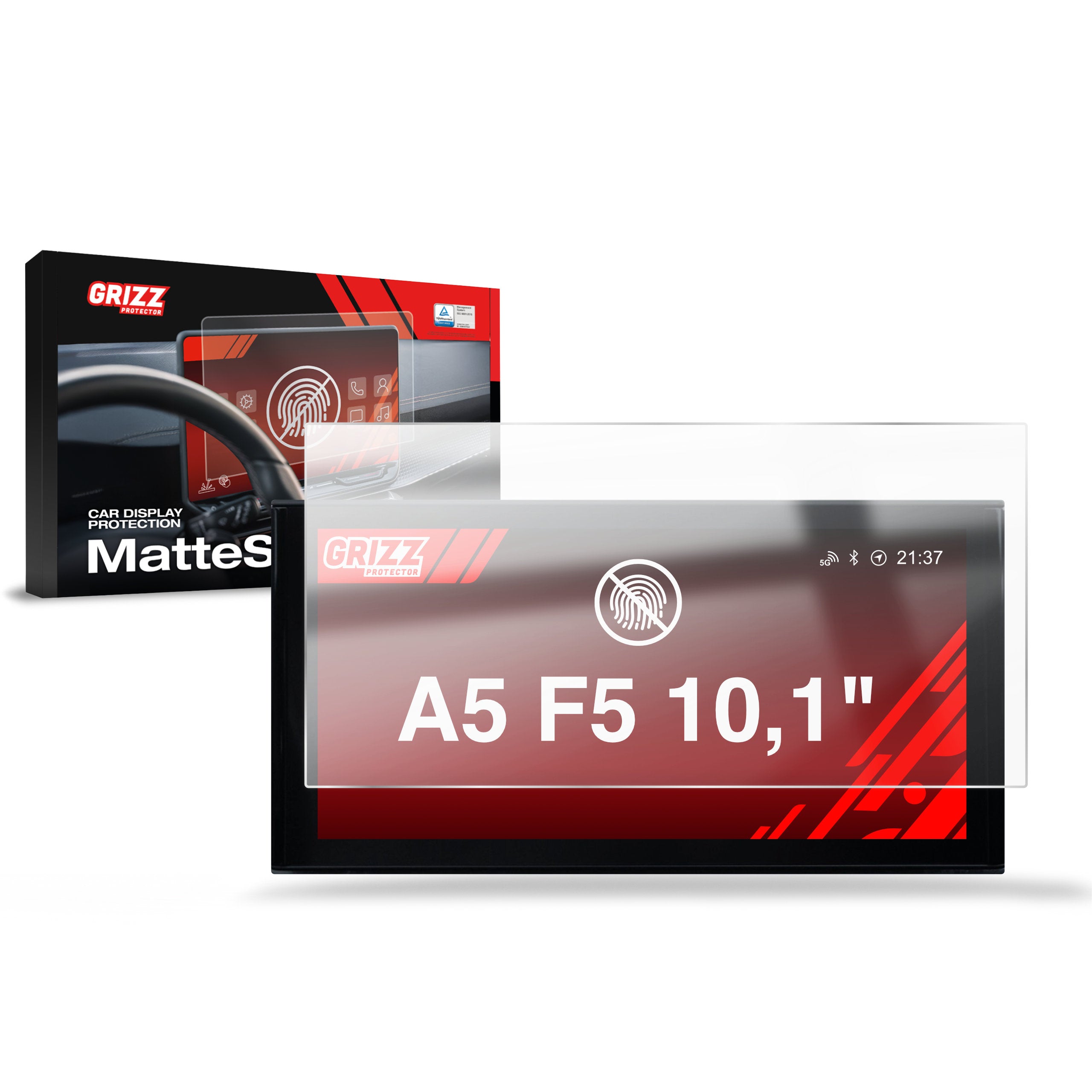 Matte Autodisplayfolie für Audi A5 F5 10,1" (2019-2024), Grizz Protector
