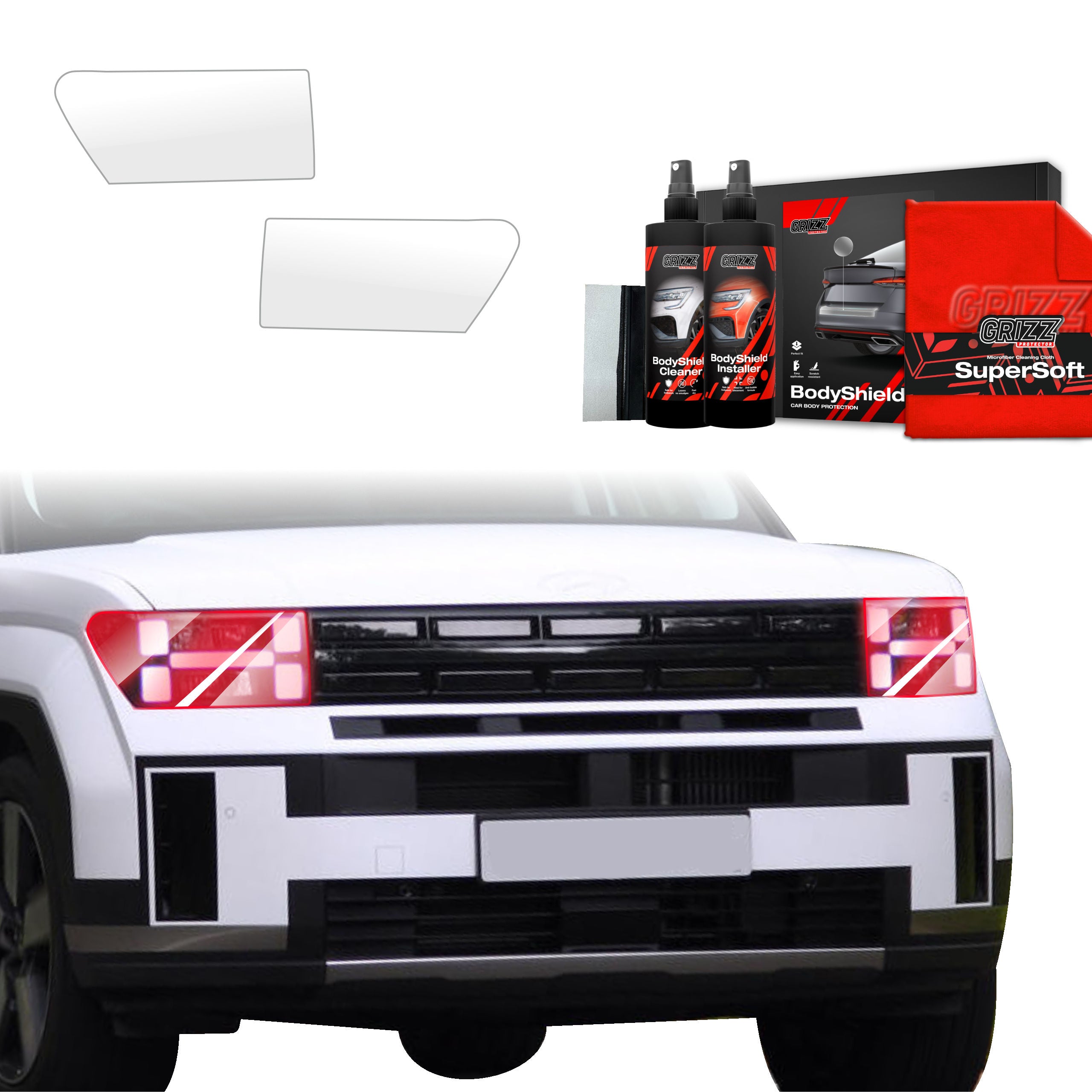 2in1 Schutzfolie Grizz Protector für Scheinwerfer - Hyundai Santa Fe (2023-2026)
