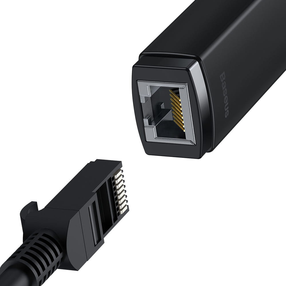 Netzwerkadapter Baseus Lite Series USB-C zu RJ45 1000MBPS, Schwarz