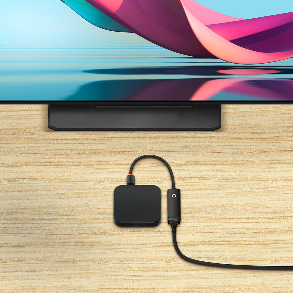 Netzwerkadapter Baseus Lite Series USB-C zu RJ45 1000MBPS, Schwarz