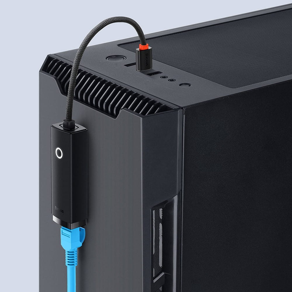 Netzwerkadapter Baseus Lite Series USB-C zu RJ45 1000MBPS, Schwarz