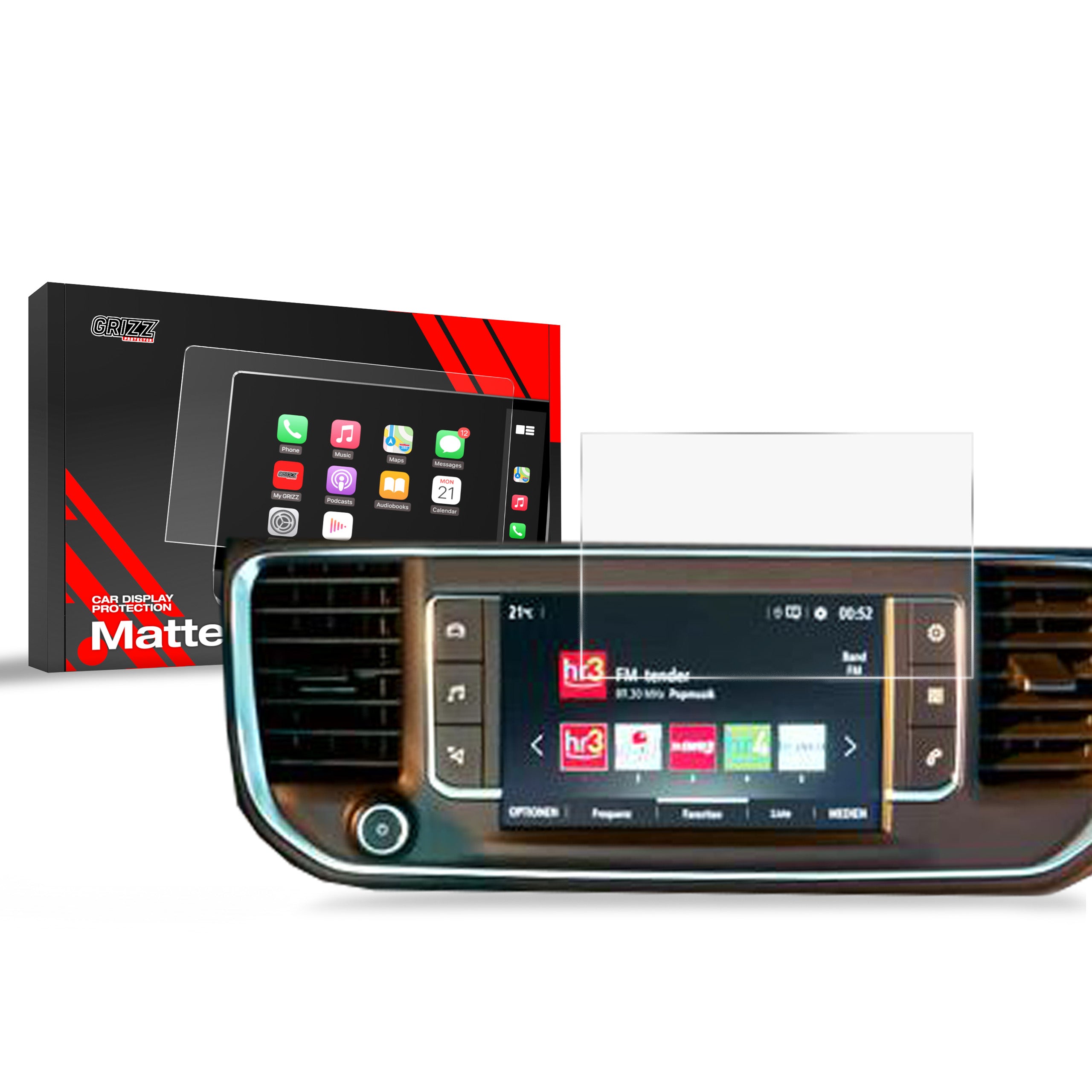 Matte Autodisplayfolie für Opel Vivaro 3 7" (2023-2026), Grizz Protector