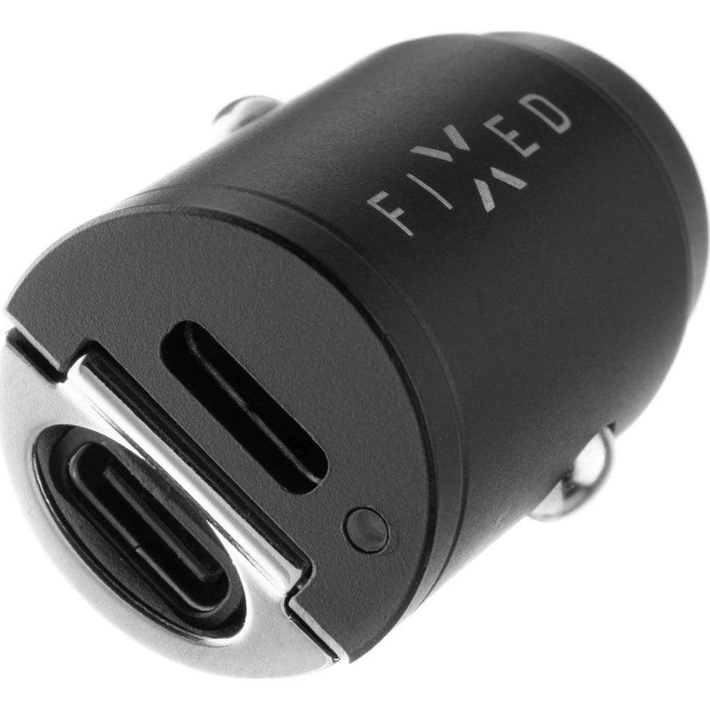 Auto Ladegerät Fixed Dual USB-C Car Charger 30W, Schwarz