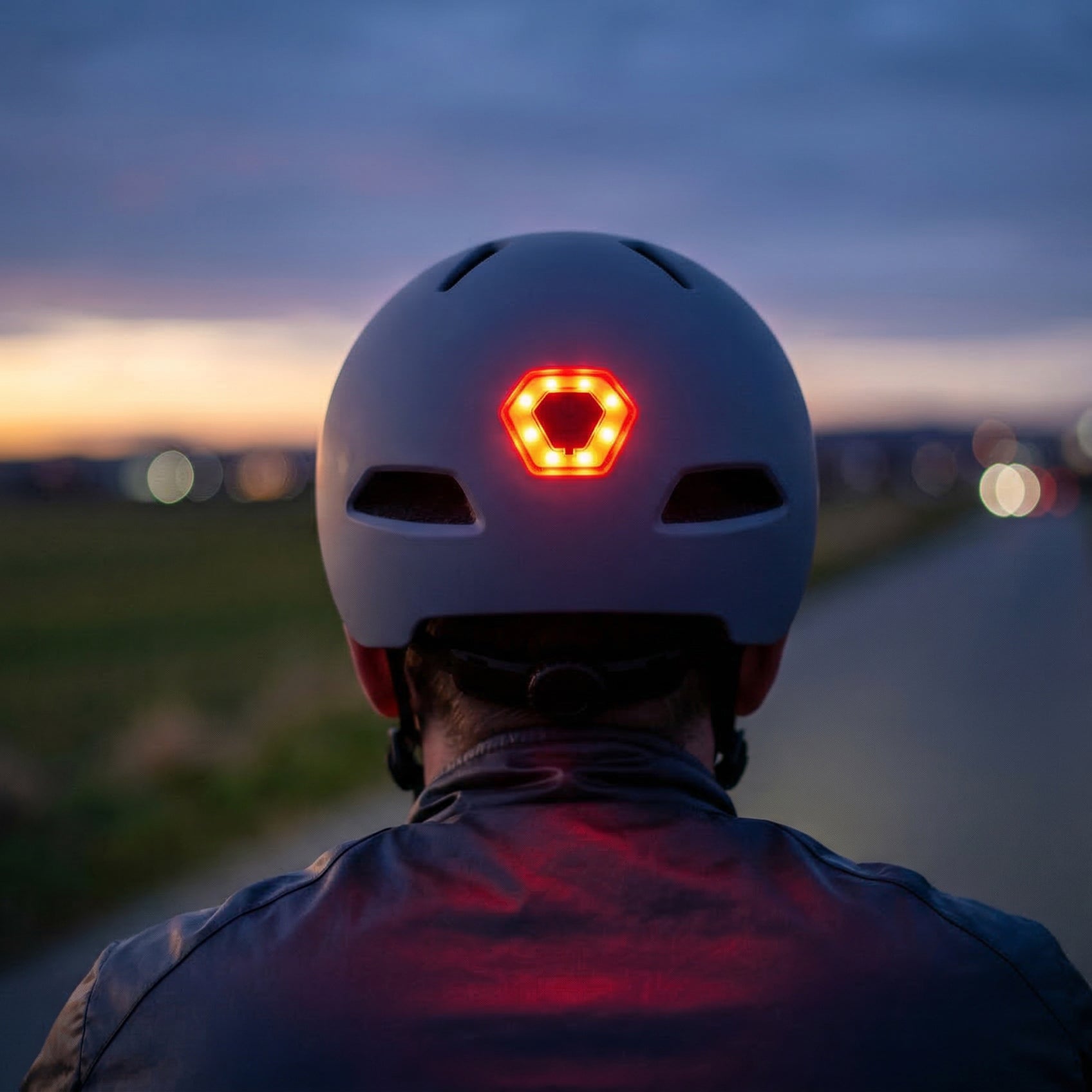 Fahrradhelm mit LED-Licht, Vayox Street VA0423GREM 55-58 cm, Grau