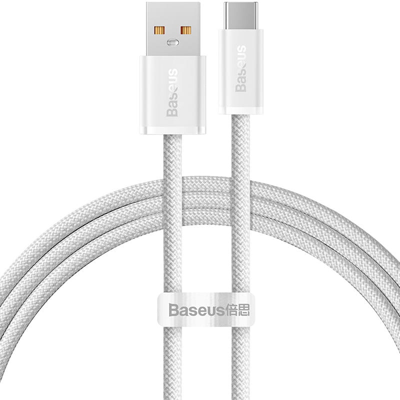 Kabel Dynamic Series Baseus USB-A zu USB-C 100W 1m, Weiß