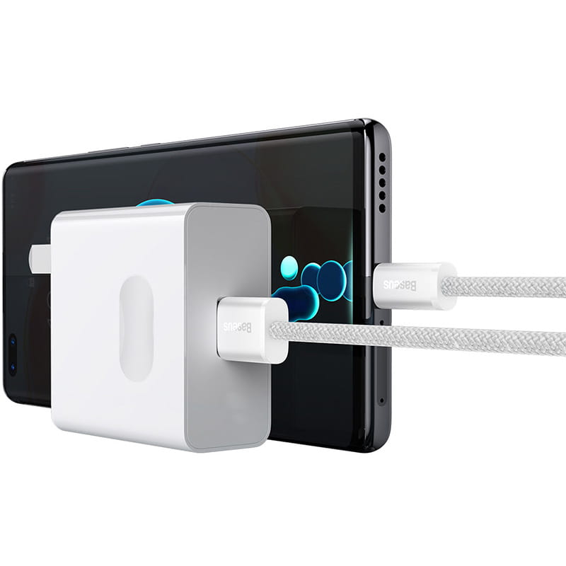 Kabel Dynamic Series Baseus USB-A zu USB-C 100W 1m, Weiß