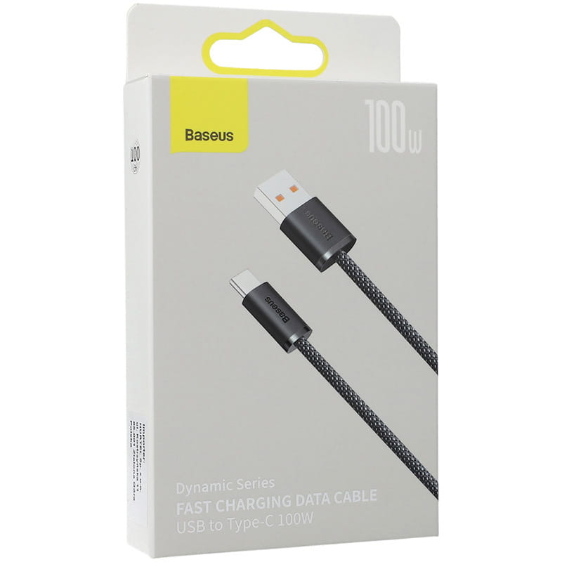 Kabel Dynamic Series Baseus USB-A zu USB-C 100W 1m, dunkelgrau