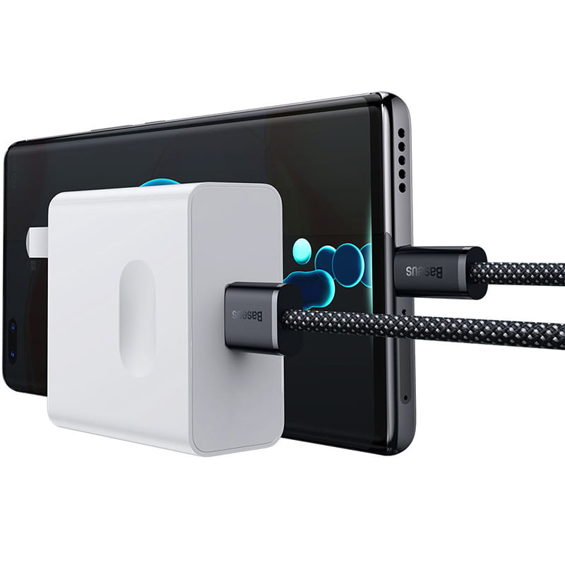 Kabel Dynamic Series Baseus USB-A zu USB-C 100W 1m, dunkelgrau