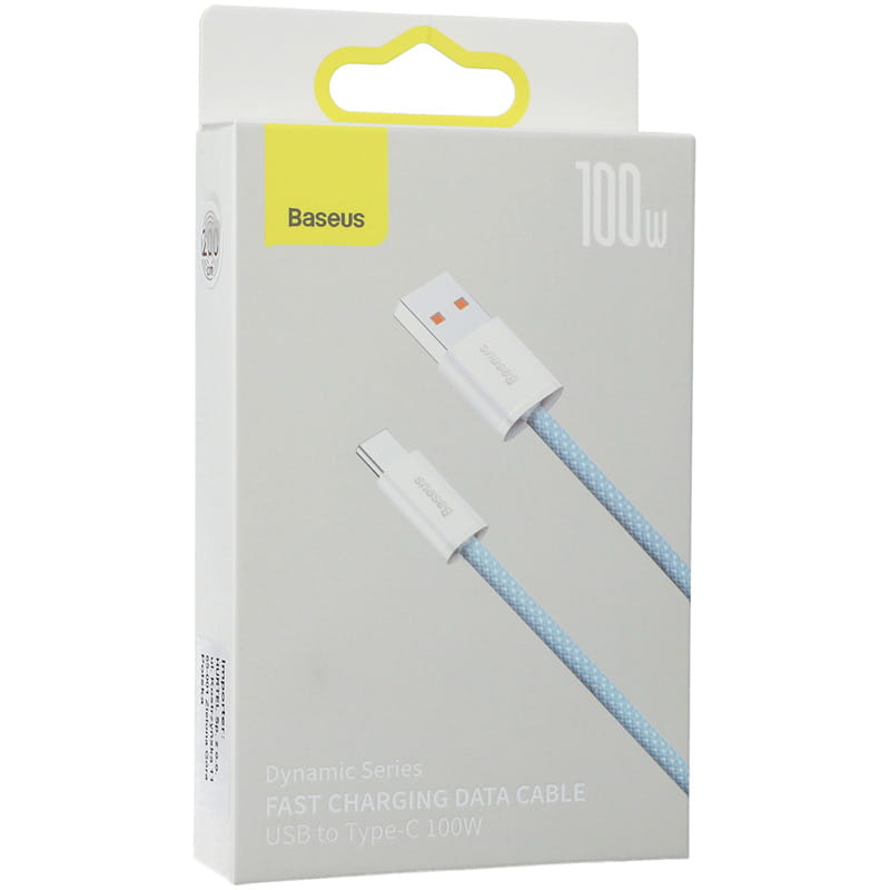 Kabel Dynamic Series Baseus USB-A zu USB-C 100W 2m, hellblau