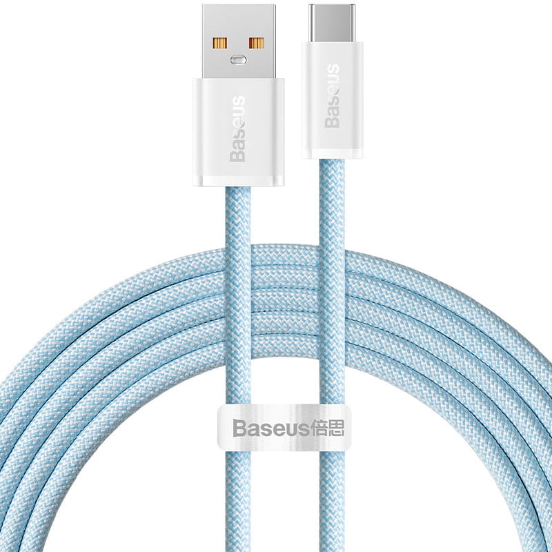 Kabel Dynamic Series Baseus USB-A zu USB-C 100W 2m, hellblau