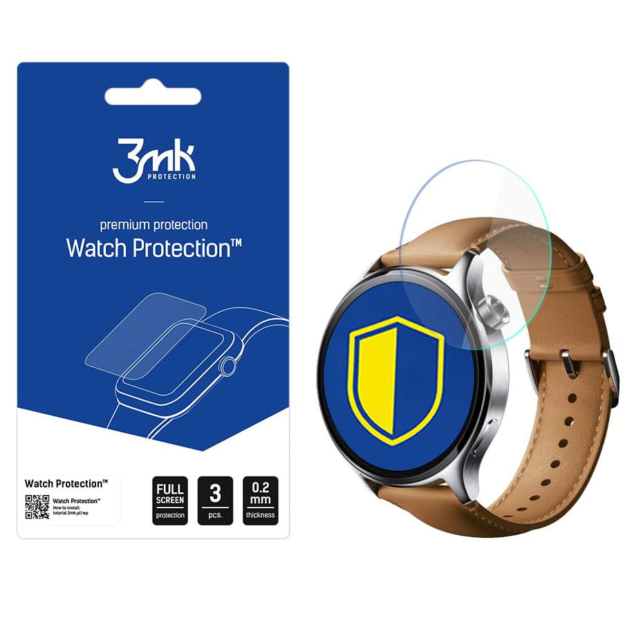 Hybridglas 3mk Watch Protection für Xiaomi Watch S1 Pro, 3 Stück