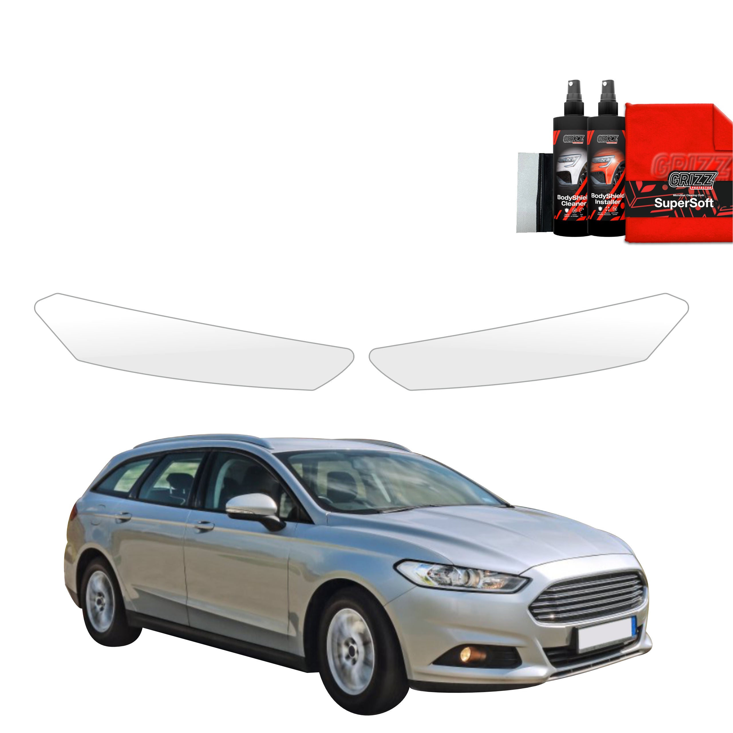 2in1 Schutzfolie Grizz Protector für Scheinwerfer - Ford Mondeo Mk5 Kombi (2014-2019)