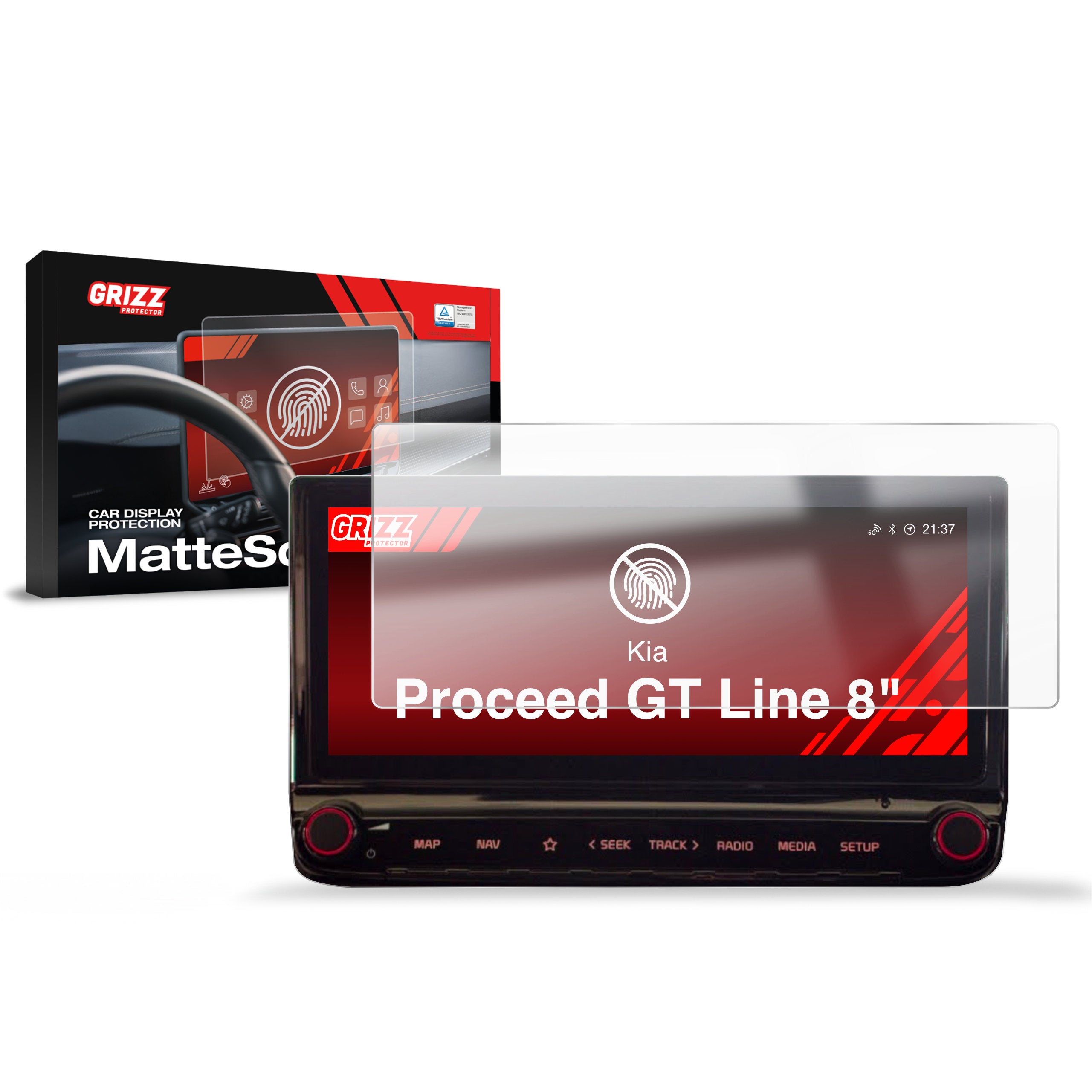 Matte Autodisplayfolie für Kia Proceed GT Line (2024-2025), Grizz Protector