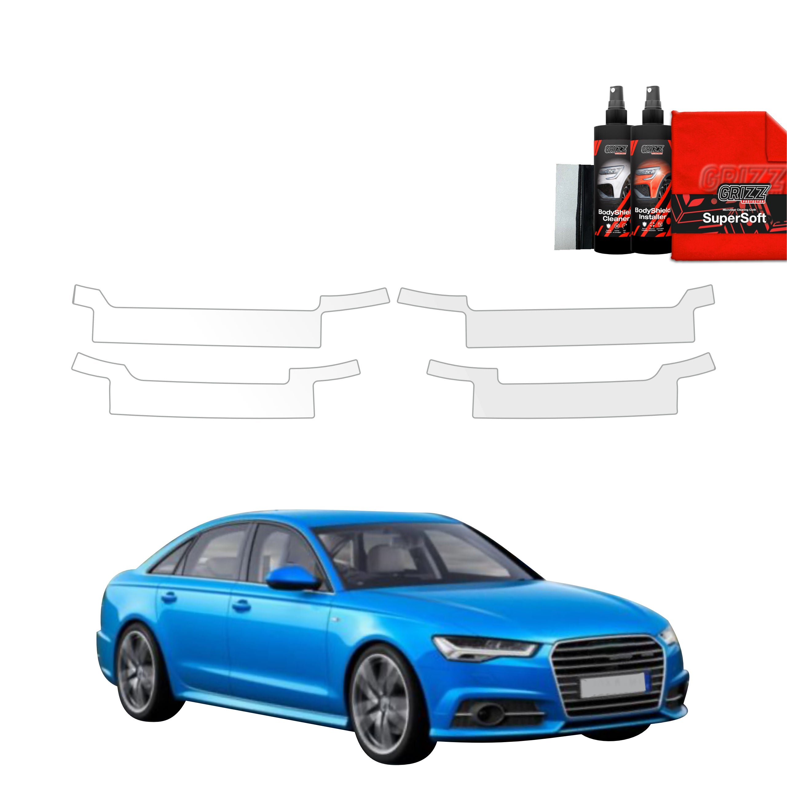 4in1 Schutzfolie Grizz Protector für Schweller - Audi A6 C7 Sedan Facelifting (2014-2018)