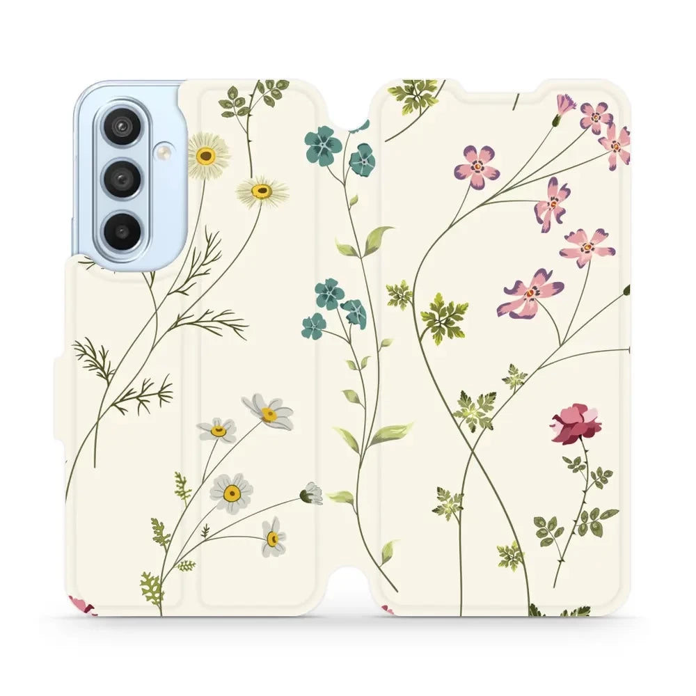 Handyhülle mit klappe für Galaxy A54 5G, Mobiwear Book, Feldblumen