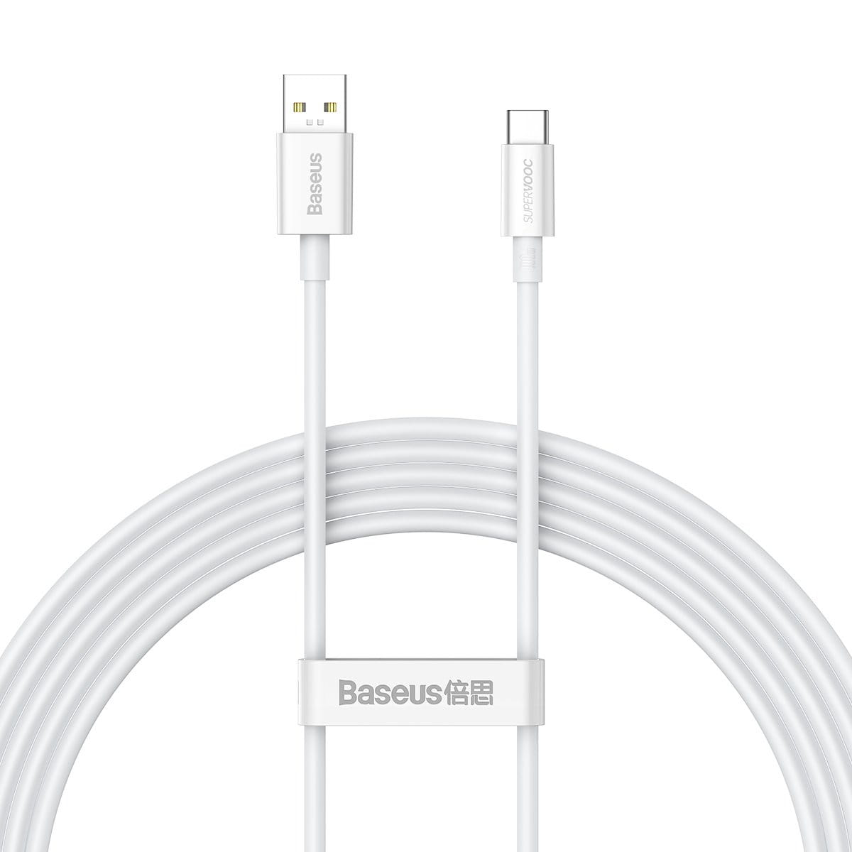 Kabel Baseus Superior Series Supervooc 65W USB-A für USB-C 2m, Weiß