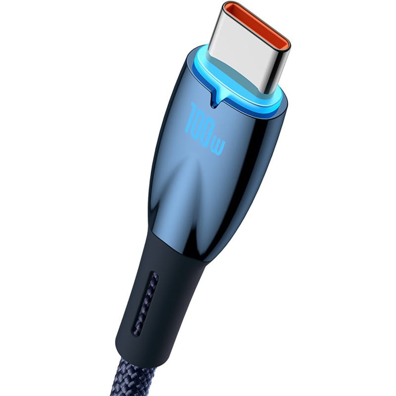 Kabel Baseus Glimmer Series 100 W USB-A zu USB-C 1m, Blau