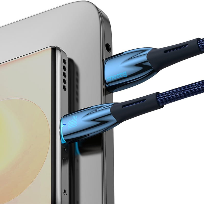 Kabel Baseus Glimmer Series 100 W USB-A zu USB-C 1m, Blau