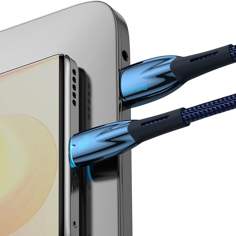 Kabel Baseus Glimmer Series 100 W USB-A zu USB-C 2m, blau