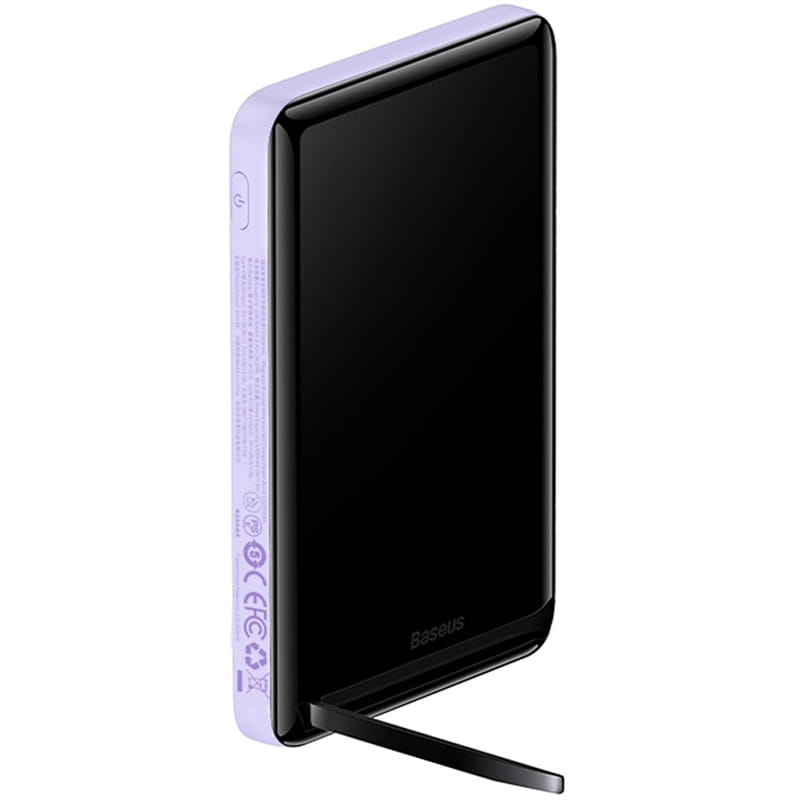 Baseus Magnetic Bracket Wireless magnetische Powerbank für MagSafe, USB-C, 10000mAh 20W + Kabel, Violett