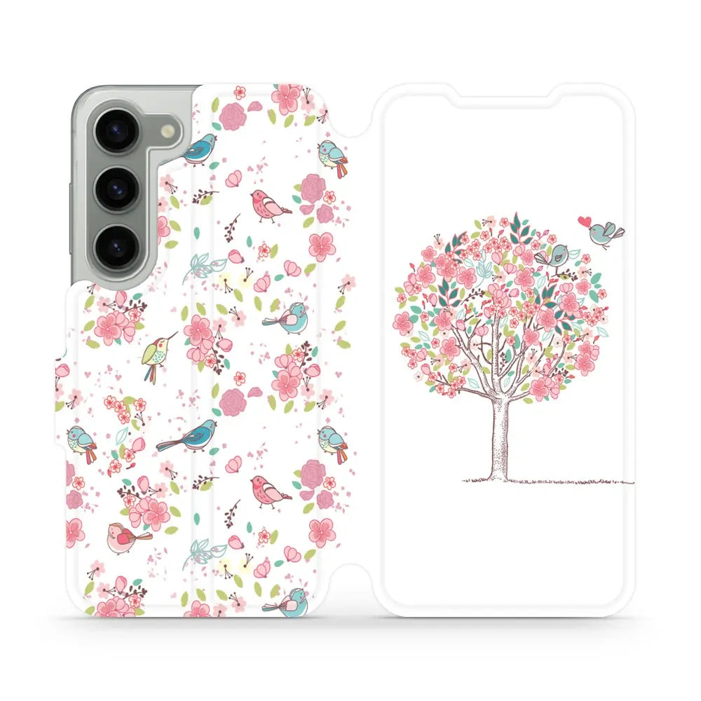 Handyhülle mit klappe für Galaxy S23, Mobiwear Book, Rosa Hain