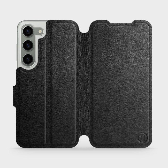 Echtleder Handyhülle für Galaxy S23, Mobiwear Leather, Schwarz