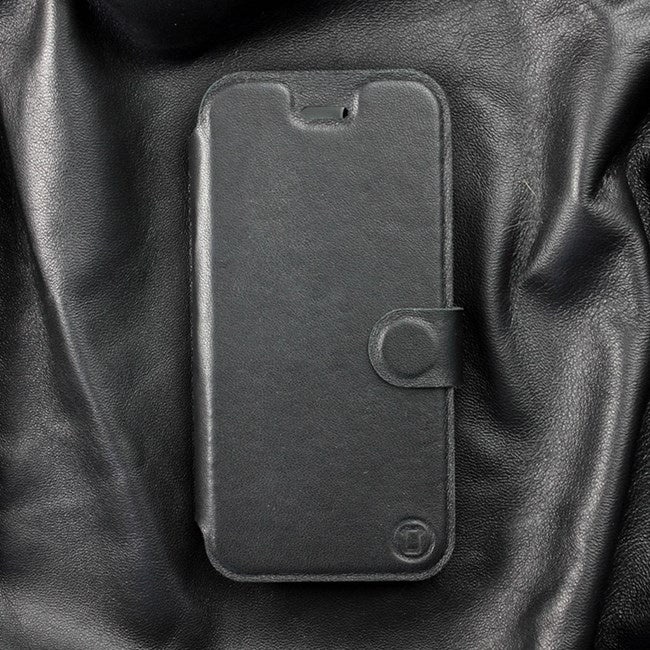 Echtleder Handyhülle für Galaxy S23, Mobiwear Leather, Schwarz