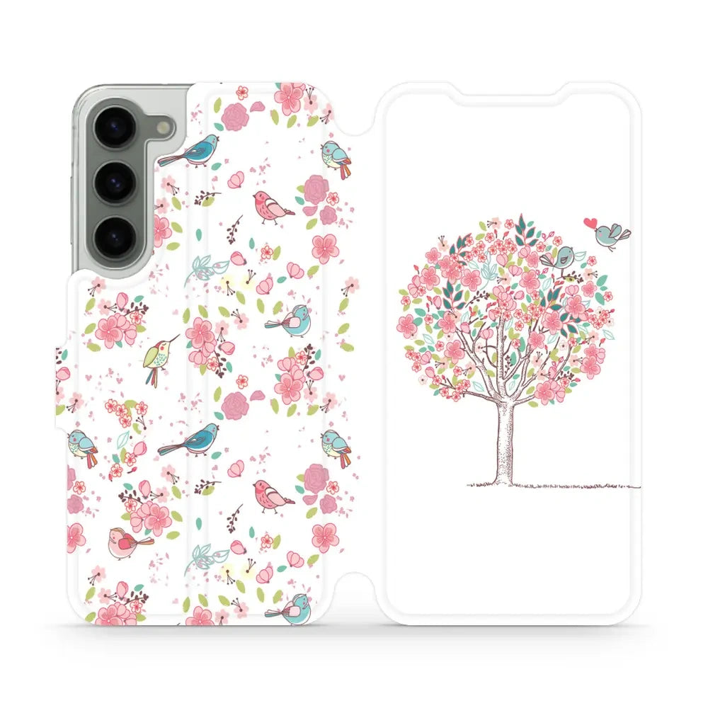 Handyhülle mit klappe für Galaxy S23 Plus, Mobiwear Book, Rosa Hain