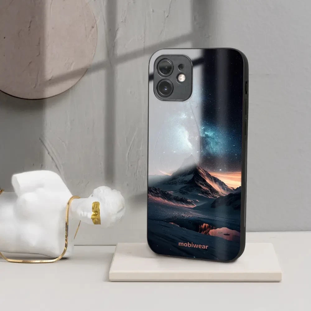 Handyhülle für iPhone 12 Pro Max, Mobiwear Glossy Case, Nachtberg