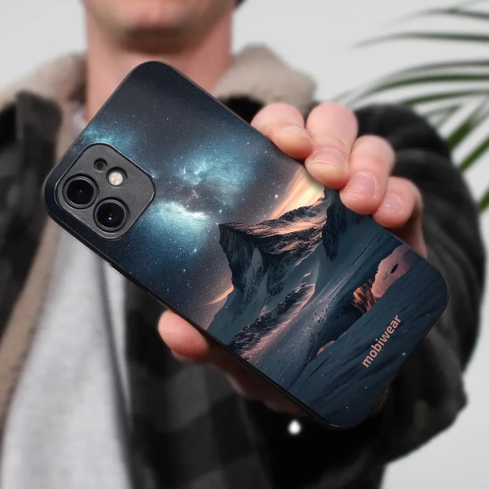 Handyhülle für iPhone 12 Pro Max, Mobiwear Glossy Case, Nachtberg