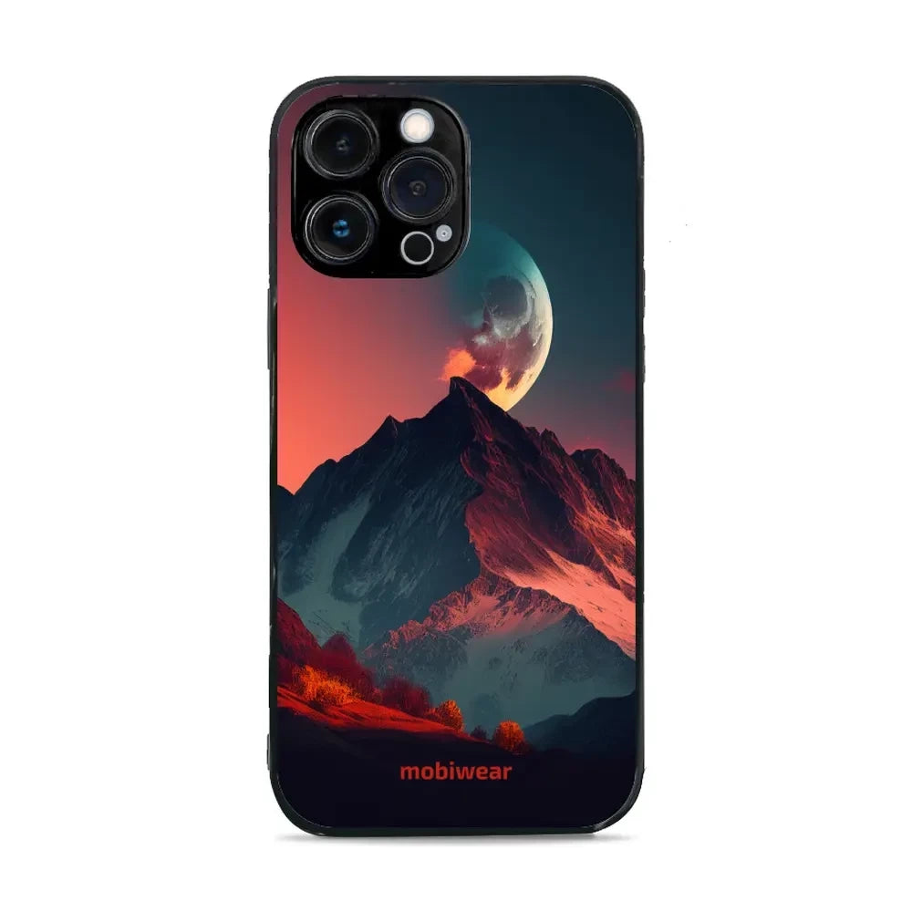 Handyhülle für iPhone 13 Pro Max, Mobiwear Glossy Case, Gebirgsdämmerung