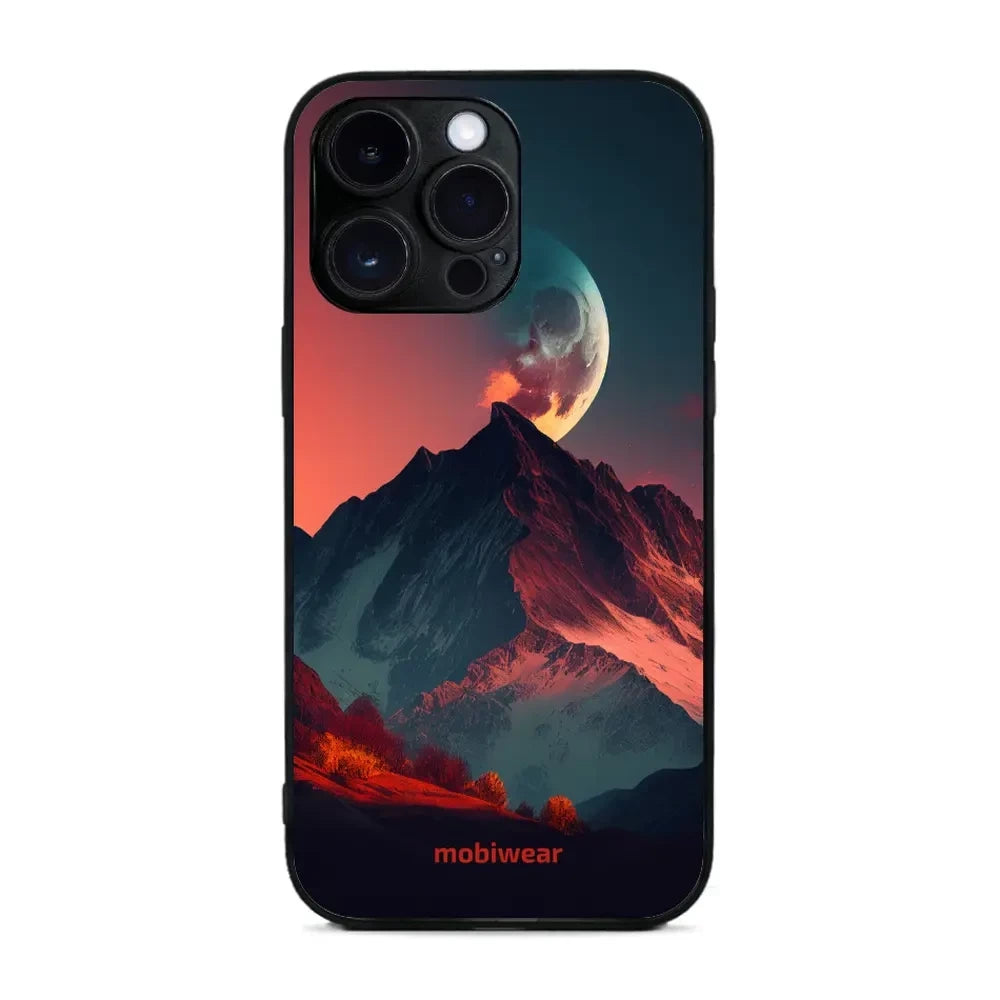 Handyhülle für iPhone 14 Pro Max, Mobiwear Glossy Case, Gebirgsdämmerung